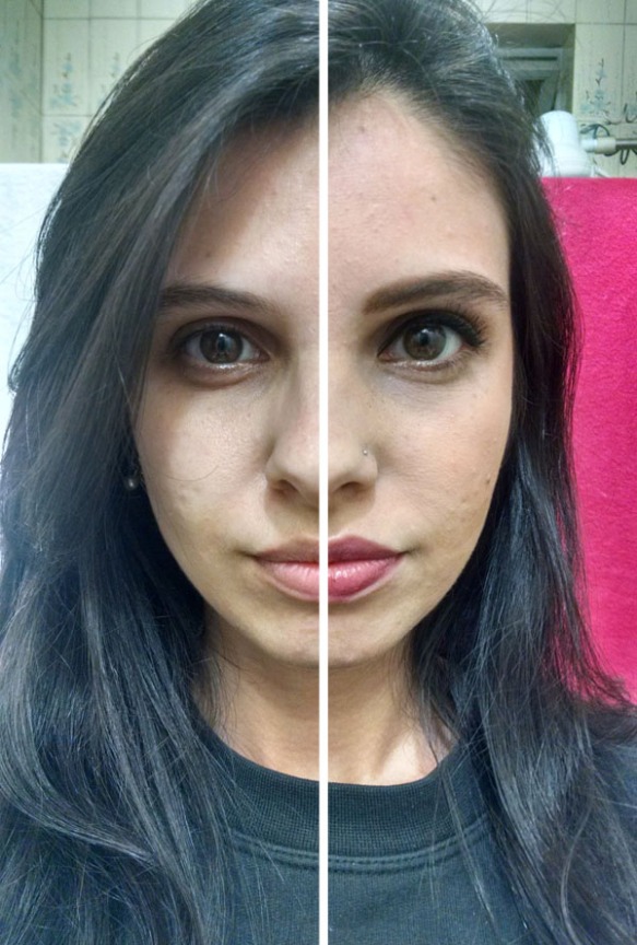 Mulheres maquiam apenas um lado do rosto para provar que são lindas de  qualquer forma